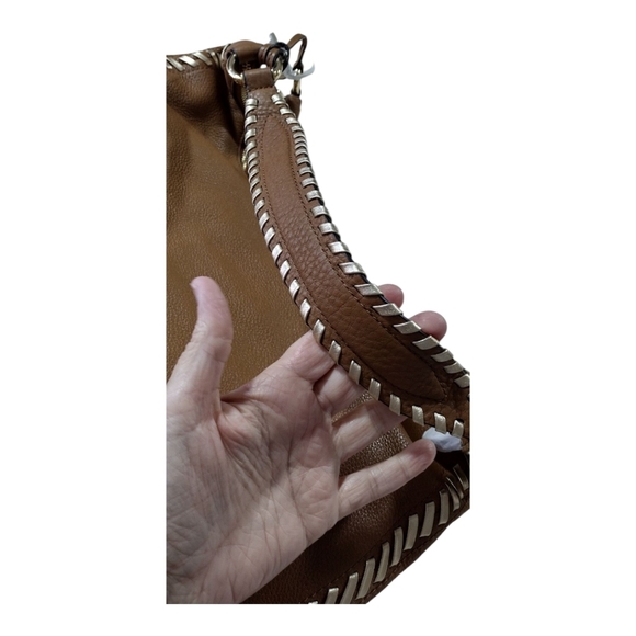 Michael Kors Leather Lauryn‎ Acorn Brown Shoulder Bag NWOT - Picture 8 of 12